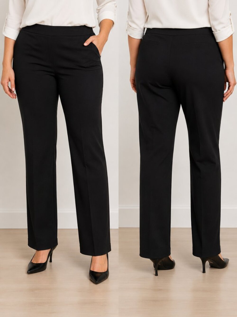 Michael Kors Women's Black Pull-On Skinny Pants Size Medium Stretch Career